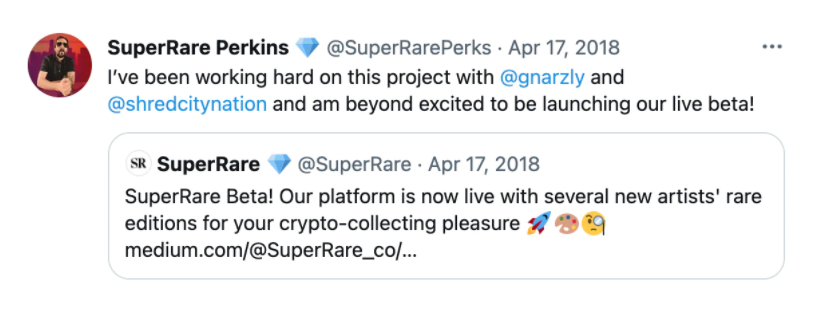 超级稀有:NFT市场的诞生、犹豫和爆发插图 超级稀有:NFT市场的诞生、犹豫和爆发