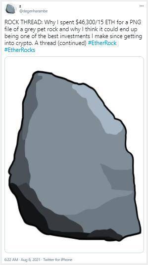 疯狂的石头:看看EtherRock如何横扫NFT圈?插图3 疯狂的石头:看看EtherRock如何横扫NFT圈?