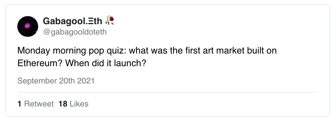 NFT考古:最早的以太坊艺术市场诞生于2014年 最早的以太坊艺术市场是什么?