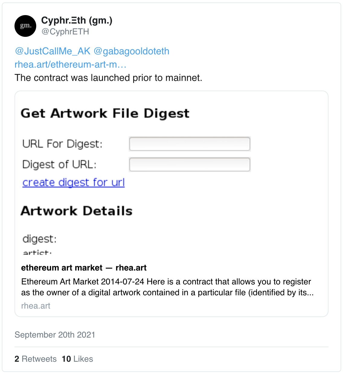 NFT考古:最早的以太坊艺术市场诞生于2014年 最早的以太坊艺术市场是什么?