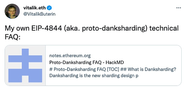 今日要闻|以太坊V神提出新的分片建议：EIP-4844