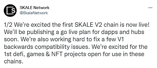 热点早知道|以太坊扩容方案 SKALE V2 现已上线插图 热点早知道|以太坊扩容方案 SKALE V2 现已上线